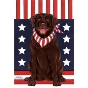  Patriot Chocolate Lab Flag Patio, Lawn & Garden