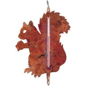  Squirrel Nature Thermometer   flamed Copper, Indoor 