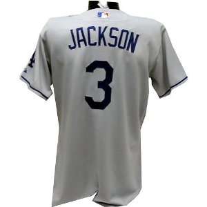  Damian Jackson #3 2007 Dodgers Game Issued Road Grey 
