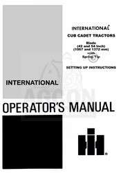 CUB CADET 42 and 54 Inch Blade Operators Owner Manual  