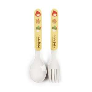   Storytelling Educational Design Baby Feeding Spoon and Fork Set Baby