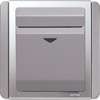 Grey Silver Electronic key card switch with indicator