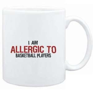   Mug White  ALLERGIC TO Basketball Players  Sports