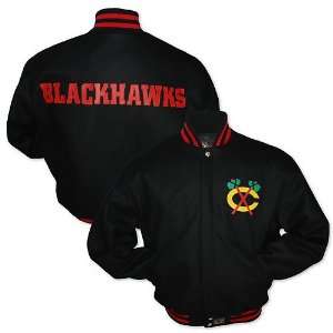  Chicago Blackhawks Wool Heavyweight Jacket Sports 