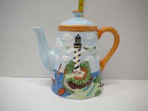 Nautical Lighthouse Teapot Tea Pot Kettle Light House  