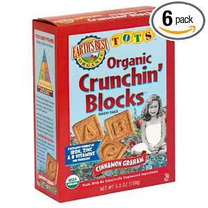 Earths Best Tots Crunchin Blocks, Cinnamon, 5.3 Ounce Units (Pack of 
