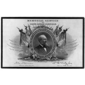  Admission Card,Memorial Service,James Abram Garfield