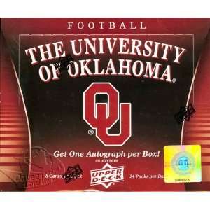  2011 Upper Deck University of Oklahoma Football Hobby Box 