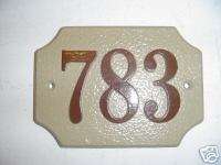 Custom Cast Aluminum House number Plaque sign  