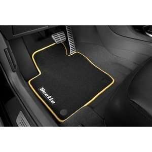   Mojo Mats for 2012 Beetle Black w/Yellow Serging Rnd Clip Automotive