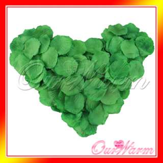 200 Dark Green Silk Rose Petals Flower Used Directly Wedding Party 
