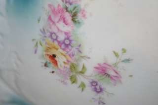 Unmarked China Bowl Floral Design Molded Decoration  