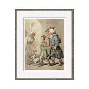 The Bear And Bear Leader Passing The Hotel Dangleterre 1776 Framed 