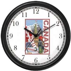   Mountie Wall Clock by WatchBuddy Timepieces (White Frame) Home