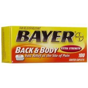  Bayer Back & Body Pain Caplets 100 ct. (Quantity of 4 