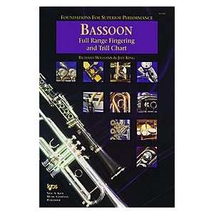   Performance Fingering & Trill Chart Bassoon Musical Instruments