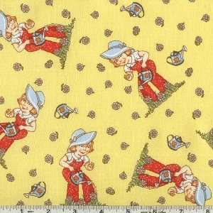 45 Wide Booster Club Garden Party Growing Garden Honey Fabric By The 