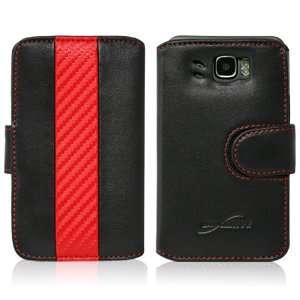   Inspired Red Racing Stripe with Fine Red Accent Stitching   HTC HD2
