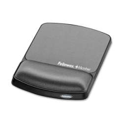 Fellowes Gel Wrist Rest and Mouse Pad with Microban   Graphite 