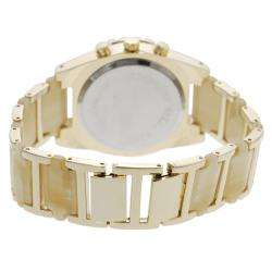 Geneva Platinum Womens Chronograph style Ivory Link Watch   
