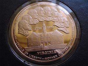 Virginia Bicentennial Medal   Franklin Mint Proof  