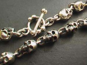 950 Sterling Silver Skull Necklace  