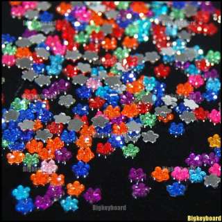 New 1000 Flower Glitter Crystal Nail Art Rhinestones  