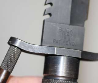 BUCK 184 BUCKMASTER SURVIVAL KNIFE BLACK OXIDE 1987 ONLY 199 MADE VERY 