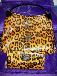 Dooney & Bourke Leopard TMoro Handbag & Large Wallet Set HTF Cheetah 