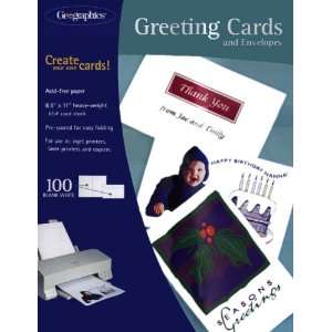   Cards   100/Pack with envelopes, 65 lb cardstock 
