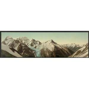  Photochrom Reprint of Mt. Fox and Mt. Dawson from Asulkan 