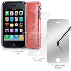    RED CRYSTALS CASE & LCD PROTECTOR FOR iPHONE 3G 3GS Electronics