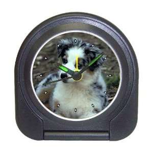 Australian Shepherd Puppy Travel Alarm Clock 