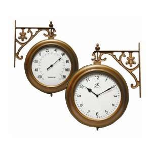  Copper Climate in Clock   Hanging 2 Sided Clock 