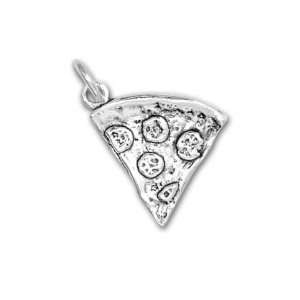  Sterling Silver Pizza Slice Charm Arts, Crafts & Sewing