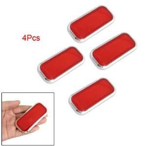  Amico Red 3D Rectangle Shape Reflective Sticker for Car 