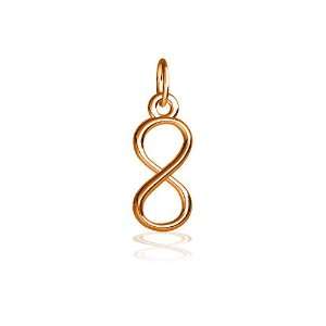  Small Infinity Symbol Charm,6mm in 18K rose (pink) gold 