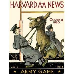  1930 Harvard Crimson vs. Army Black Knights 22 x 30 Canvas 
