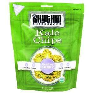 Rhythm Superfoods Bombay Curry Kale Chip 2 oz.  Grocery 