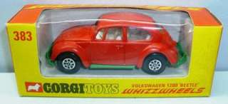 Corgi Toys 383 VW Volkswagen 1200 Beetle Whizzwheels MIB Unused  