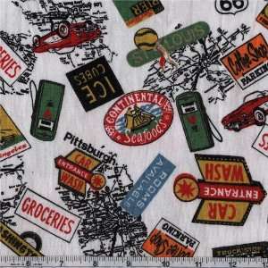  58 Wide Route 66 Cotton Jersey Knit Fabric By The Yard 