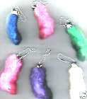 Natural REAL RABBIT FOOT KEYCHAIN Crafts cat toys Hang on purse 