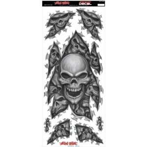  Lethal Threat Skull Right 12 X 28 Decal Sheet Automotive