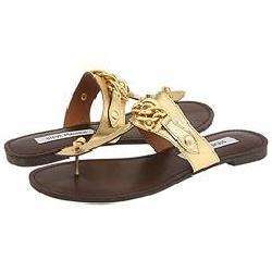 Steve Madden Sarrahh Gold Leather Sandals  