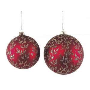   /Beaded Round Glass Ball Christmas Ornaments 4 5