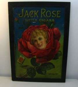 Jack Rose Little Cigars Tobacco Advertising Sign  