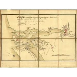   1778 French map Narragansett Bay Region Rhode Island
