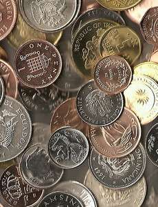 100 Uncirculated World Foreign Coins,Mint Lot   