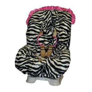  Zoe Zebra with Pink Ruffle TODDLER CAR SEAT COVER Baby
