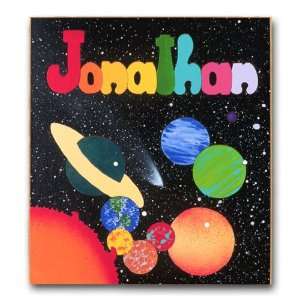    Wooden Puzzle with Kids Name Outer Space Planets Toys & Games